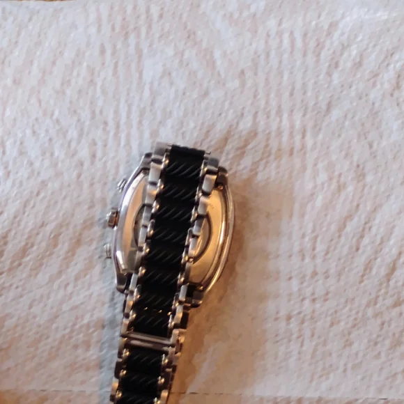 David Yurman Diamond Thoroughbred Silver and Black Chronograph Watch - Picture 5 of 16